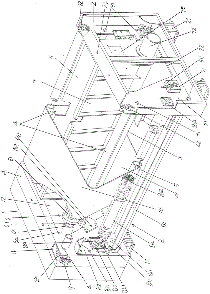 Web forming device for air laid machine