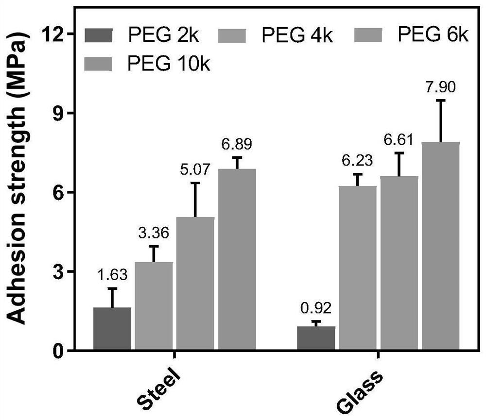 Preparation and use method of polyphenol-polyethylene glycol-based eutectic adhesive