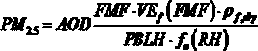 Atmospheric fine particulate matter remote sensing estimation method