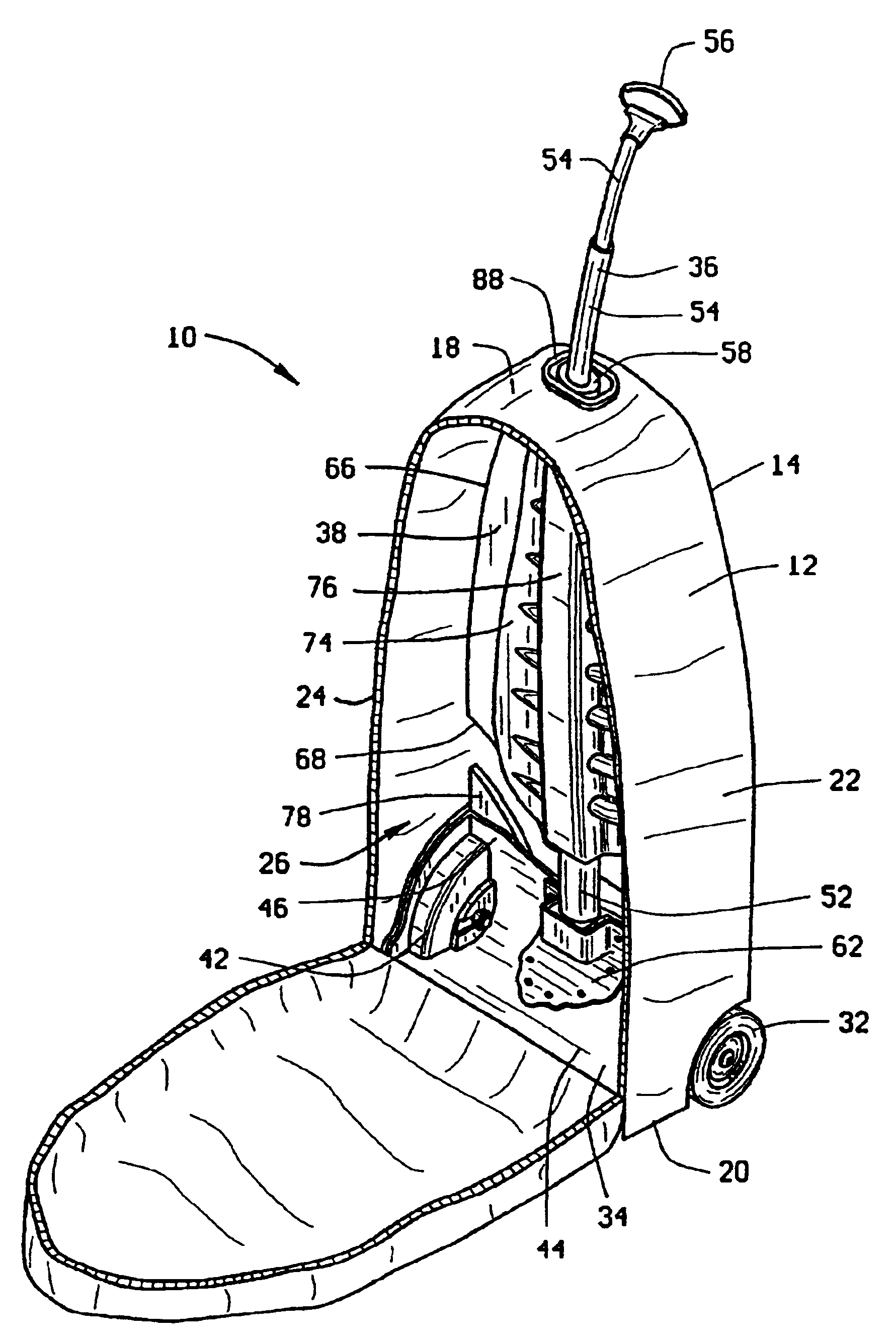 Towable wheeled-backpack