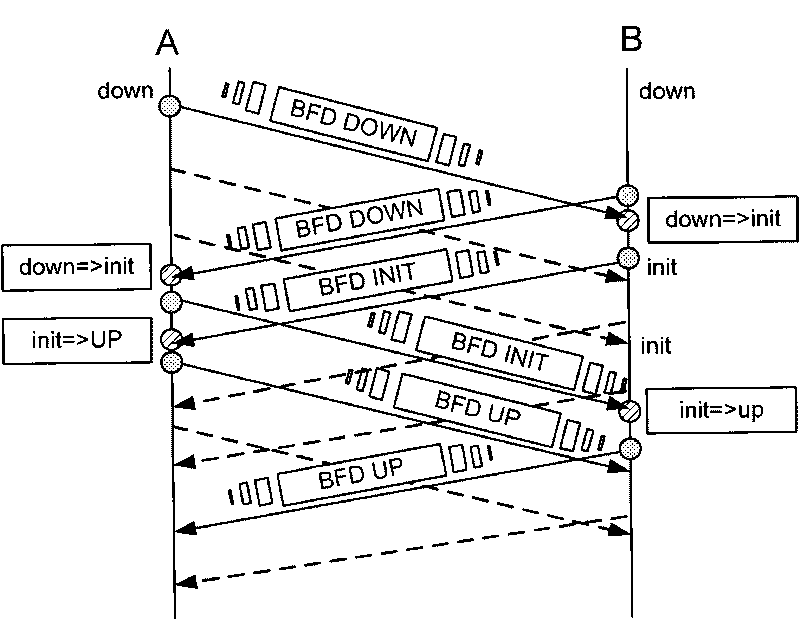 Communication fault detection method and system based on two-way forwarding detection protocol