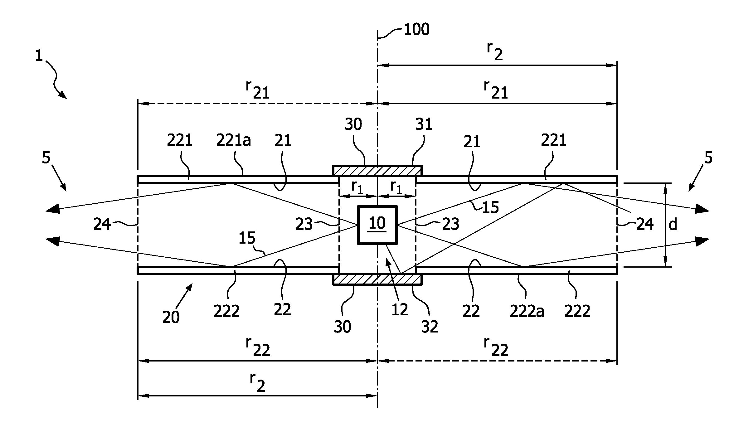 Round illumination device