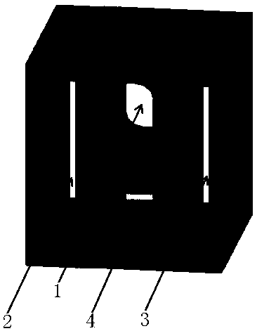 Prefabricated block for frozen soil roadbed temperature reduction and frozen soil roadbed composite structure