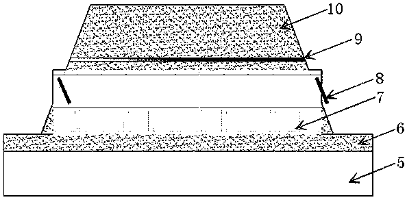 Prefabricated block for frozen soil roadbed temperature reduction and frozen soil roadbed composite structure