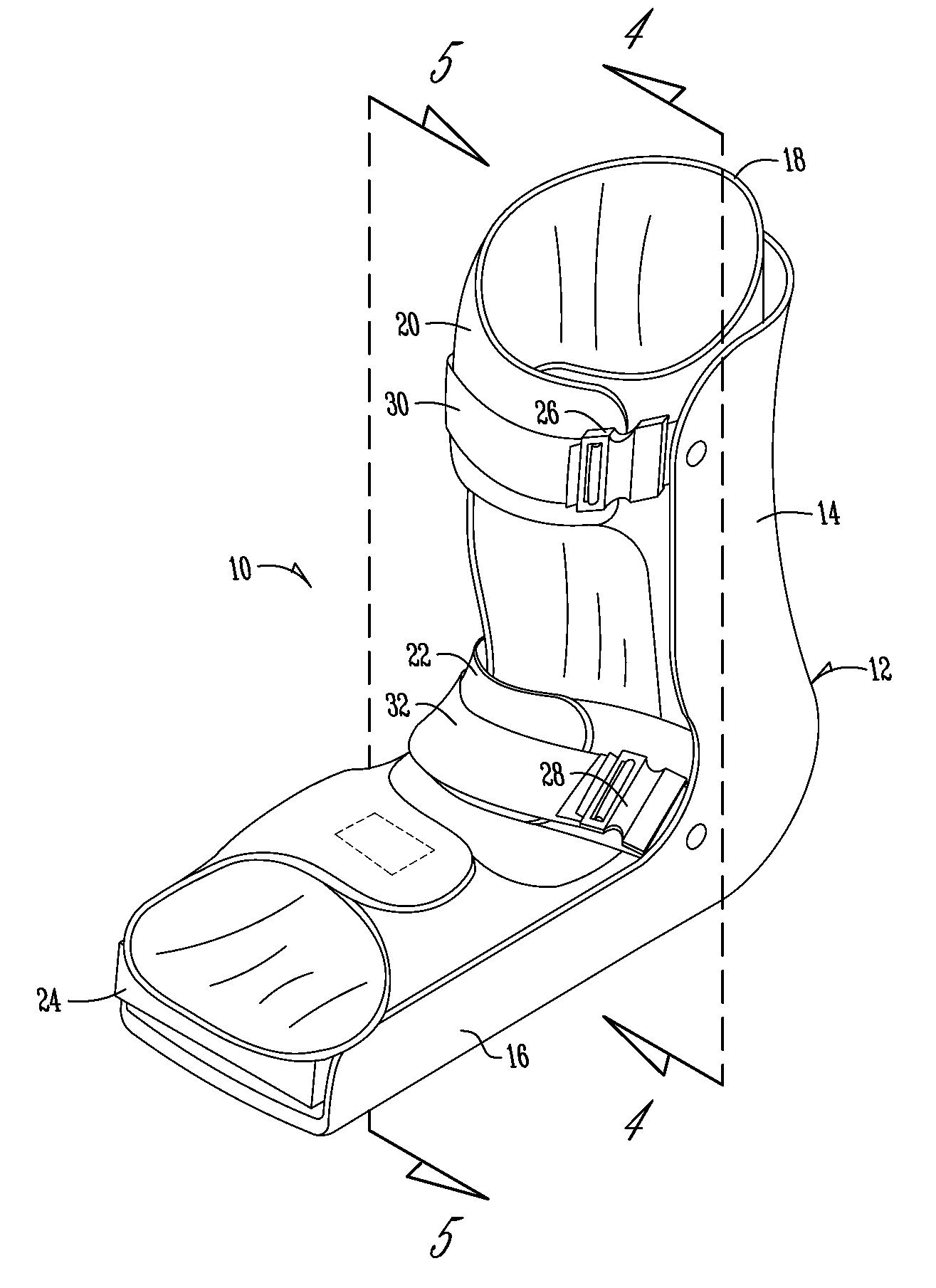 Walking splint with Anti-skid bottom