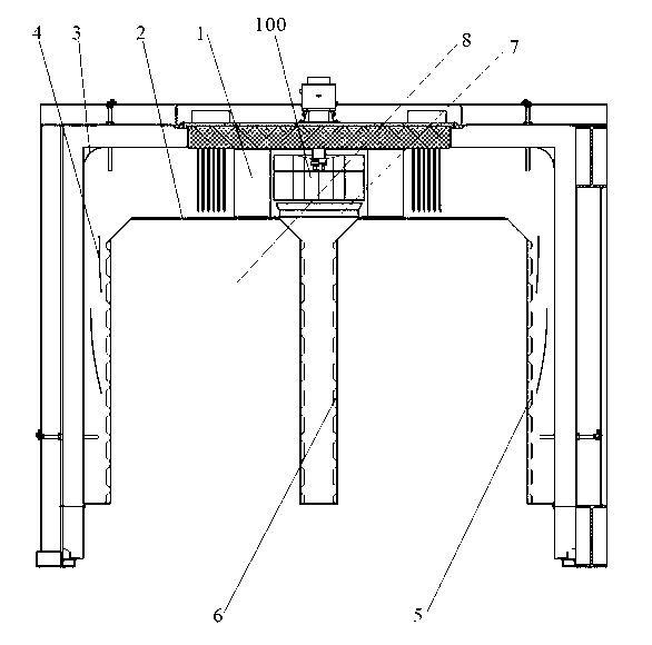 Double-chamber single air suction type guiding device