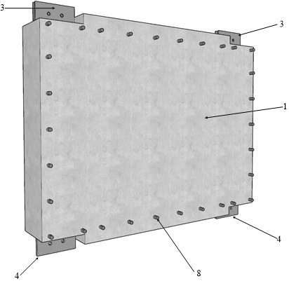 Prefabricated stiffened concrete shear wall panel with steel beam connection key, assembled stiffened concrete shear wall and manufacturing method