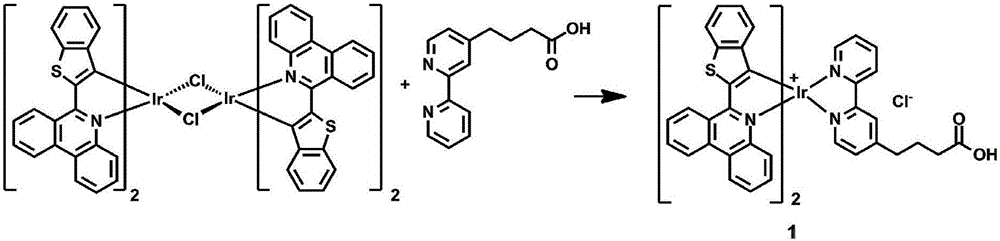 Dinuclear cyclic metal iridium complex as well as preparation method and application thereof