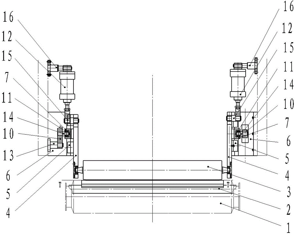 A wallpaper rotary screen direct pressure roller device