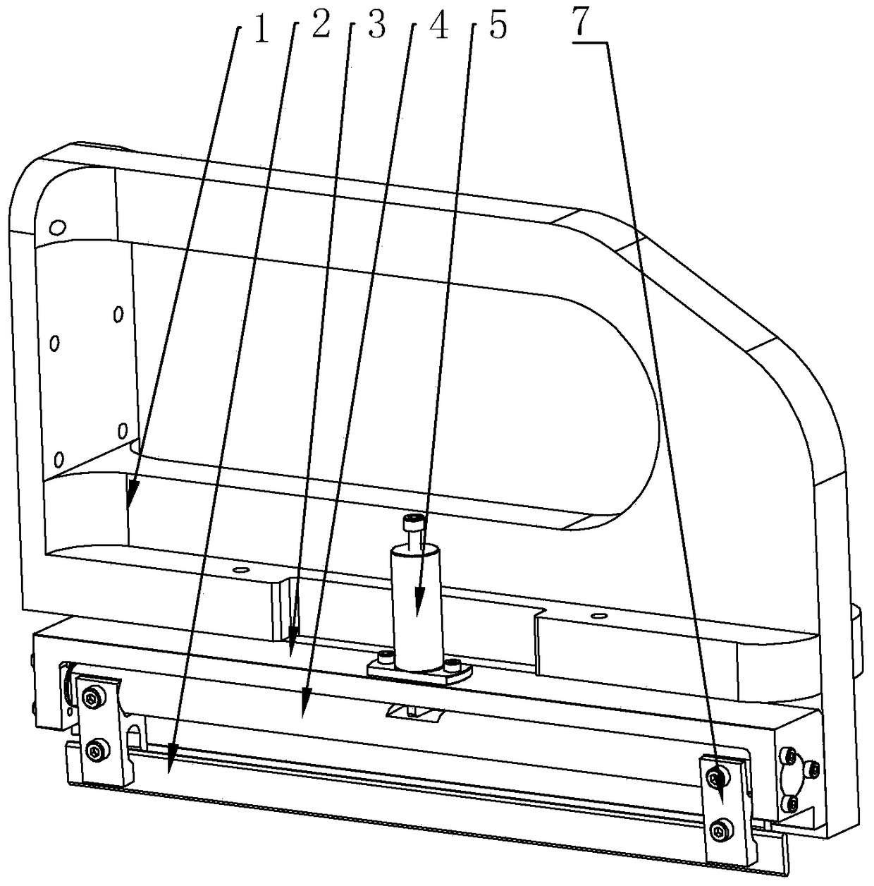 A vertical force floating powder coating scraper device for metal additive manufacturing