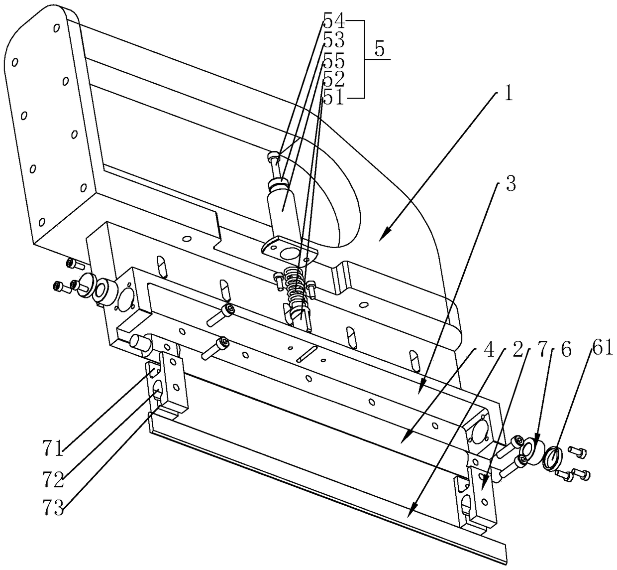 A vertical force floating powder coating scraper device for metal additive manufacturing