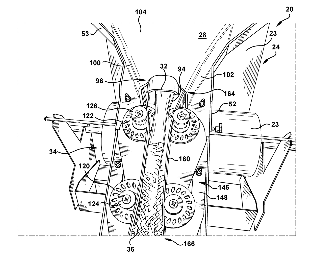 Dunnage conversion system and method for expanding pre-slit sheet stock material