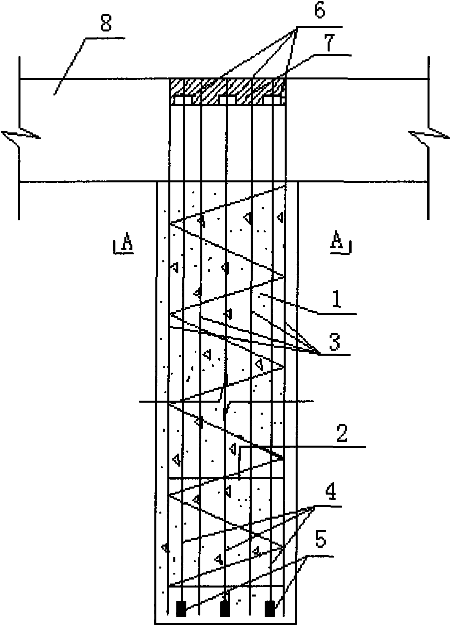 Post-tensioned prestressing cast pile and construction method thereof