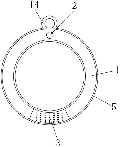 Acousto-optic alarm prompting device for baby falling