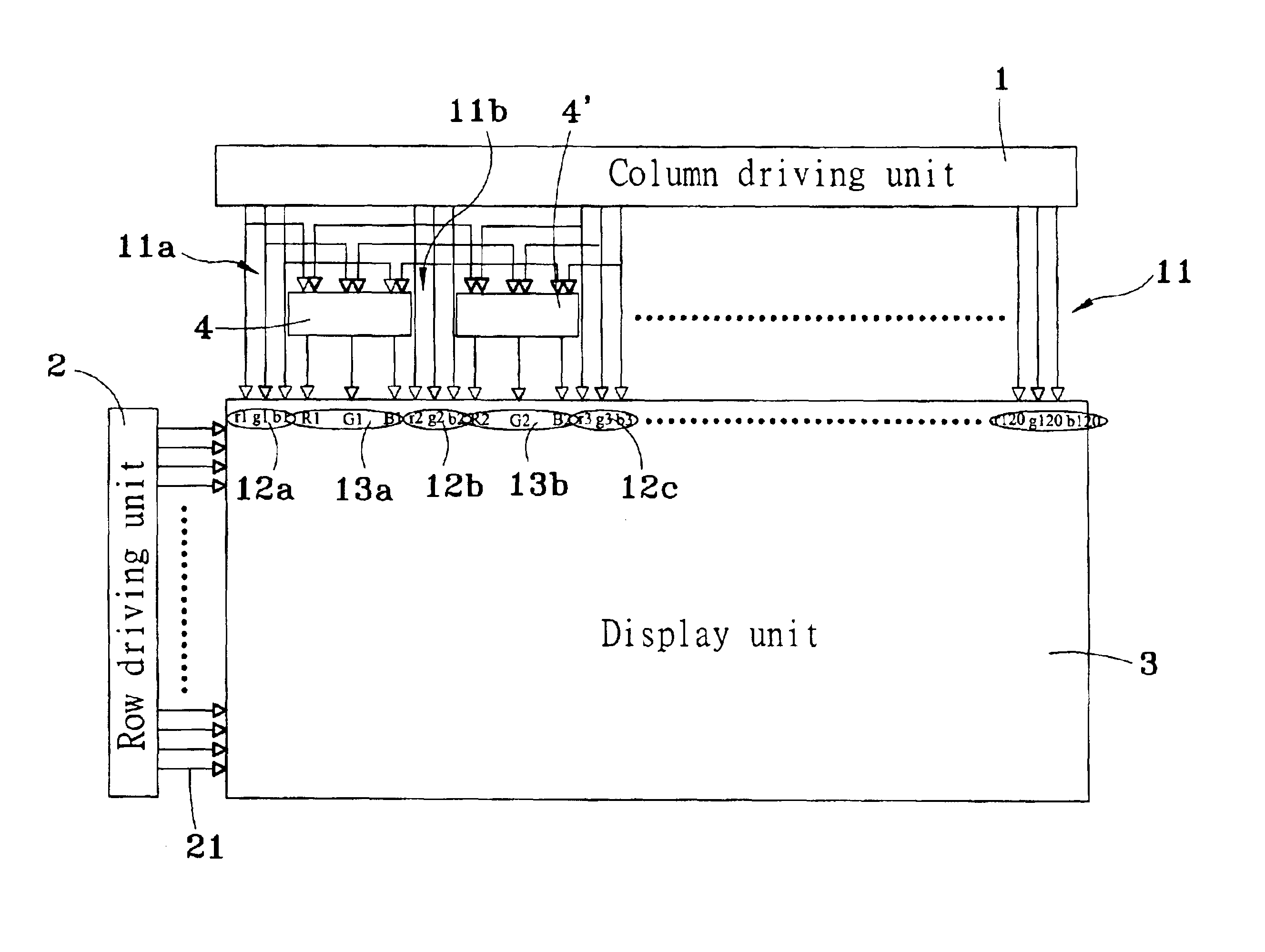 Method and apparatus for improving resolution of display unit