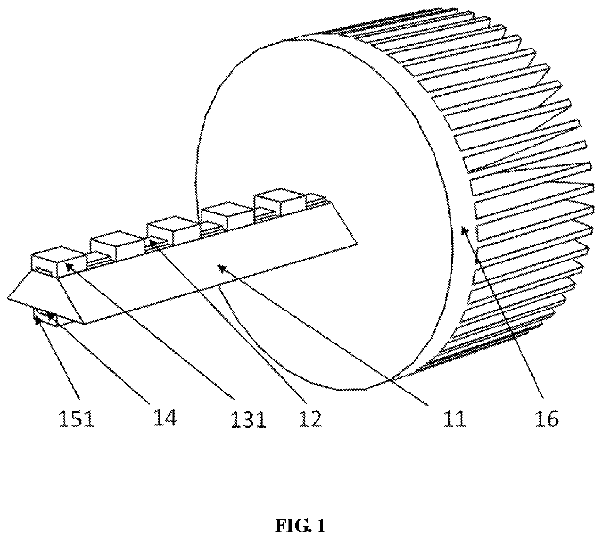 LED vehicle lamp with frustum base plate