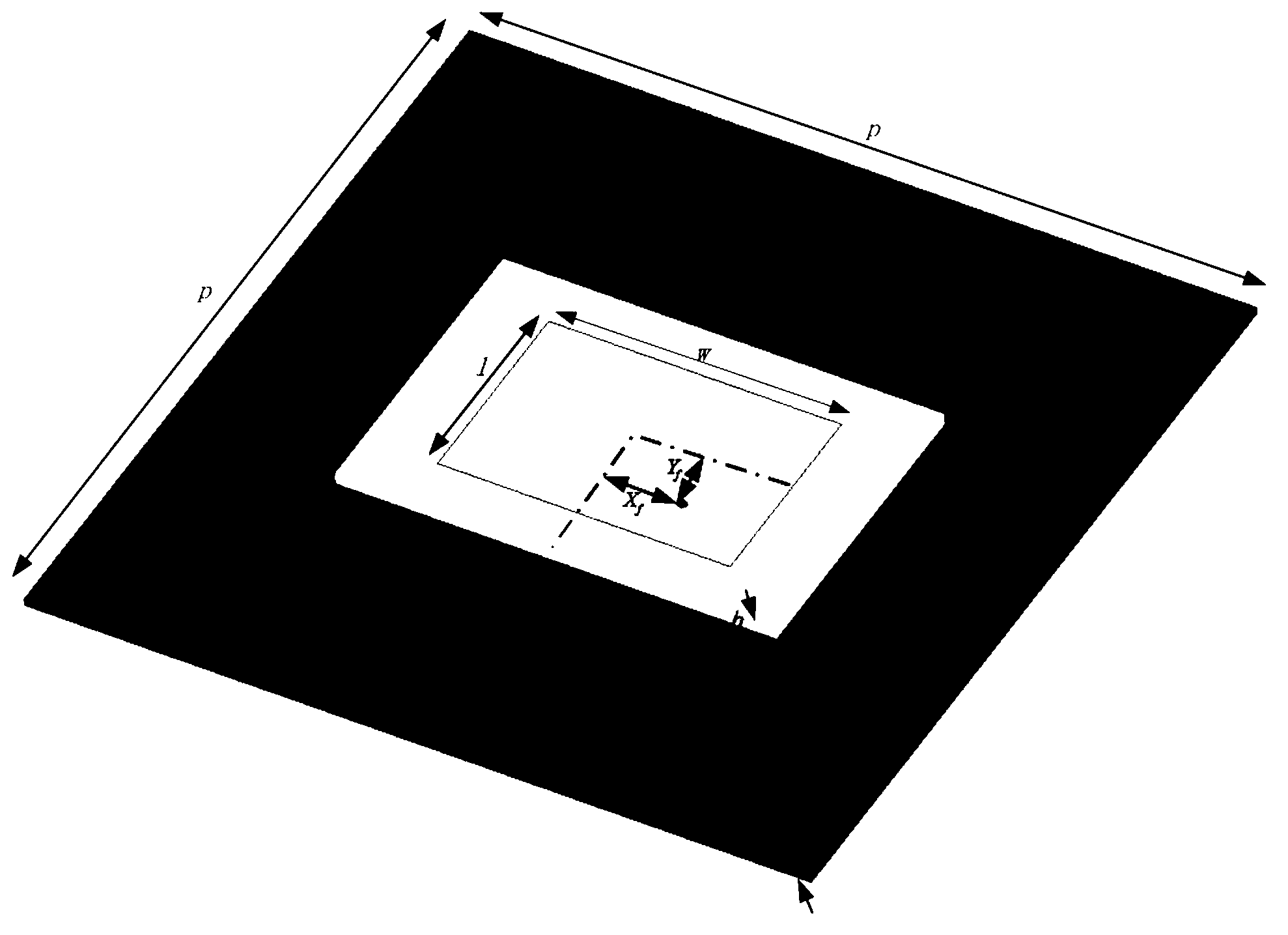 Double-frequency high-gain coaxial feed patch antenna