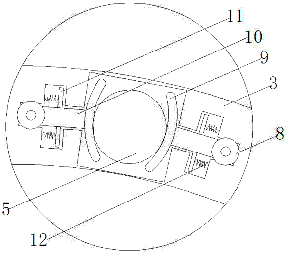 Copper wire take-up reel opening and closing reinforcing device