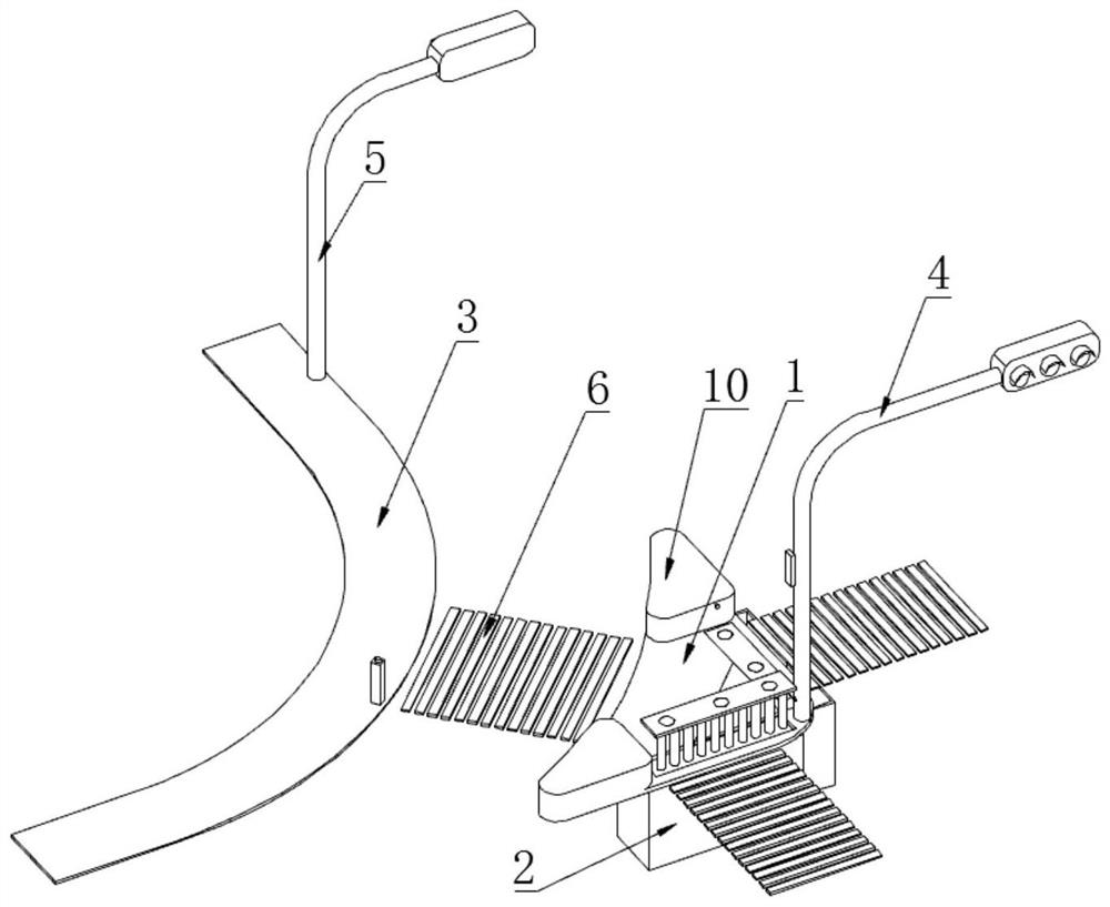 Using method of automatic lifting safety road barrier for sidewalk at urban intersection