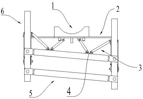 Automatic adjustment oil conveying pipeline support capable of adapting to sedimentation