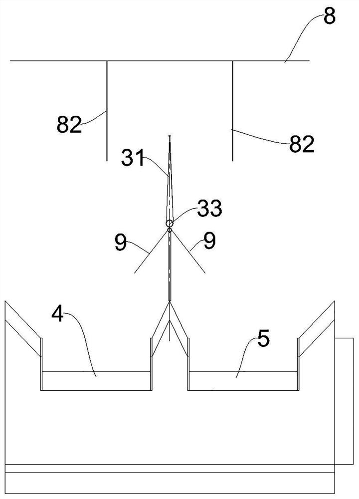 Low-energy-consumption flow-adjustable solid waste distributing system