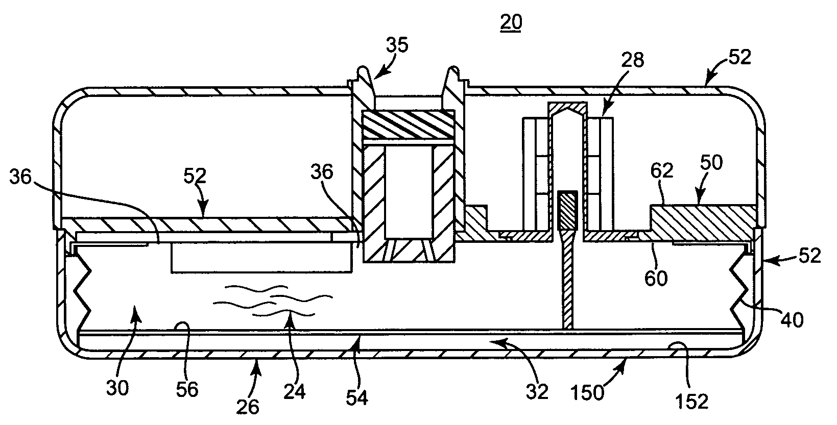 Implantable therapeutic substance delivery device with reservoir volume sensor