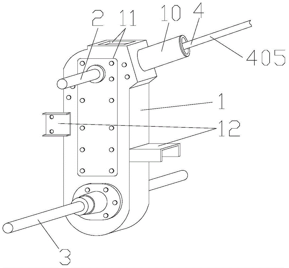 A transmission box for a tiller