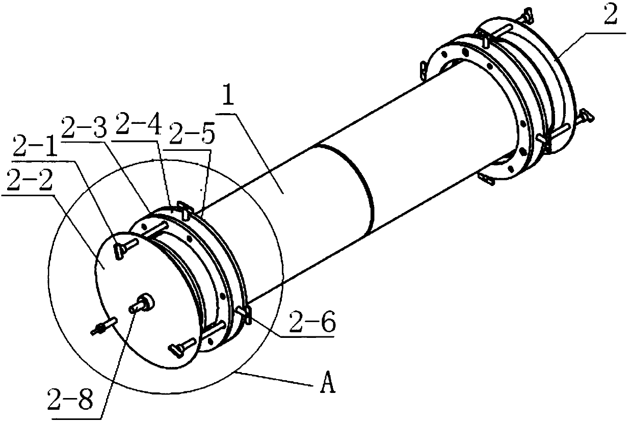 Quartz casing inner hole purging end cap and purging method