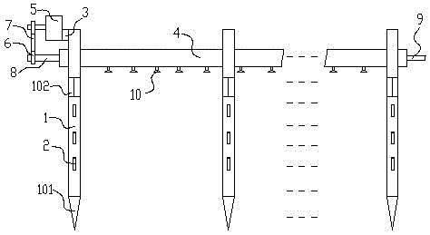 Novel climbing rack for climbing plants