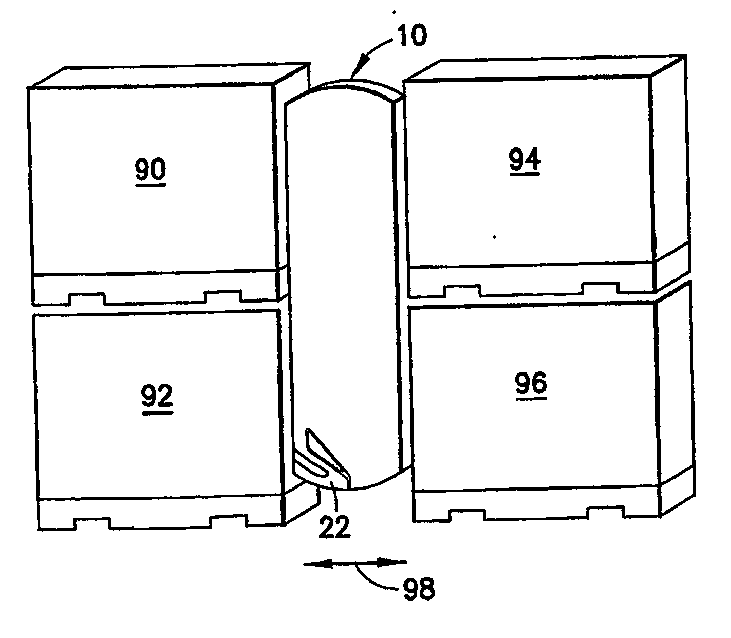 Inflatable dunnage bag with protected inflator valve