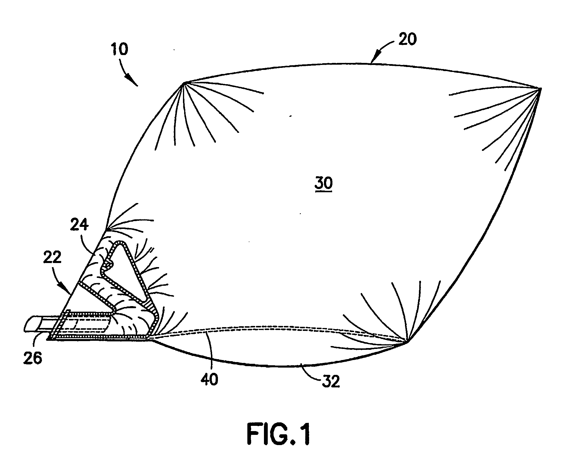 Inflatable dunnage bag with protected inflator valve