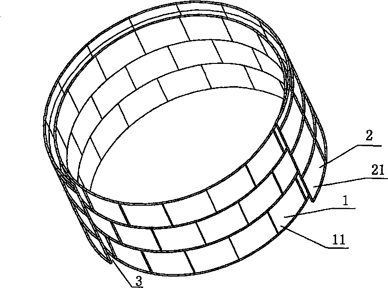 Liner type concrete tank molding device