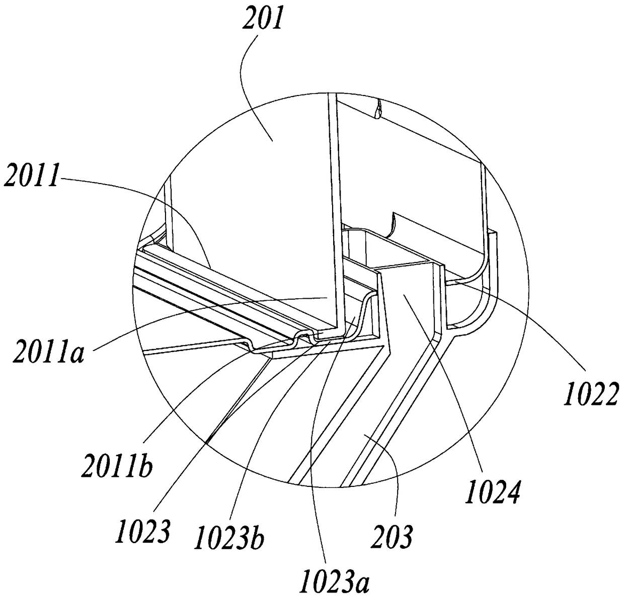 Refrigeration compartment and refrigerator with same