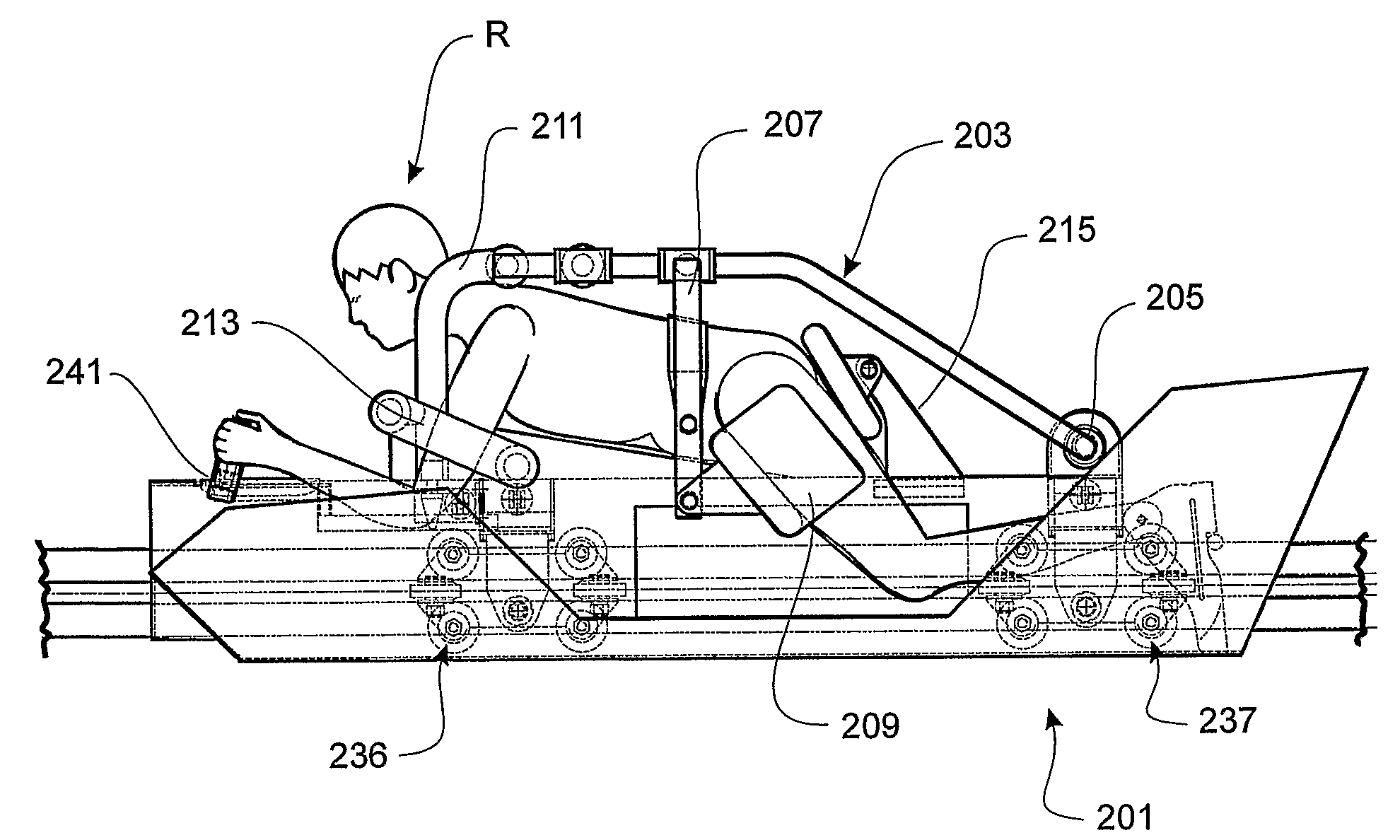 Drag racing roller coaster amusement ride and launch system