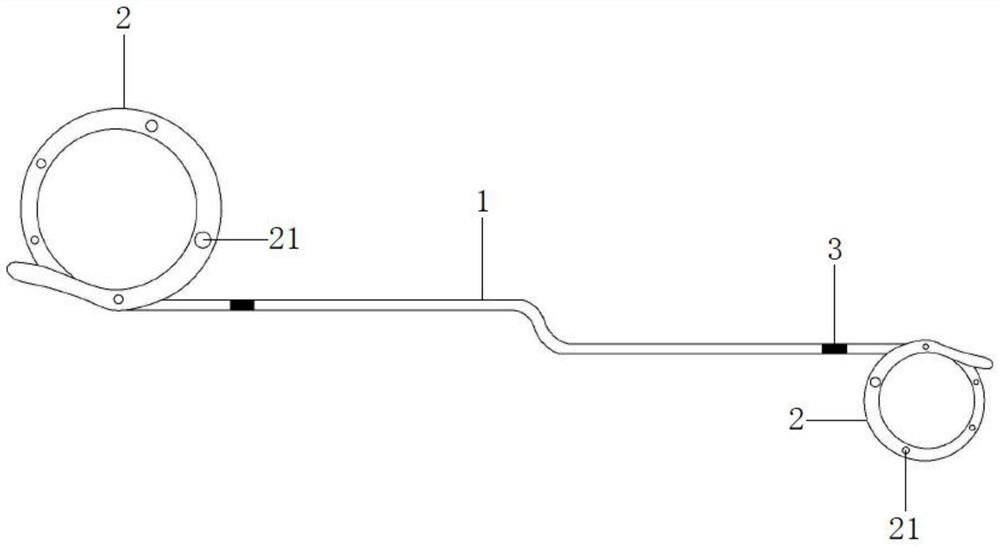 Z-shaped double-pigtail tunnel-type multi-side-hole biliary drainage stent