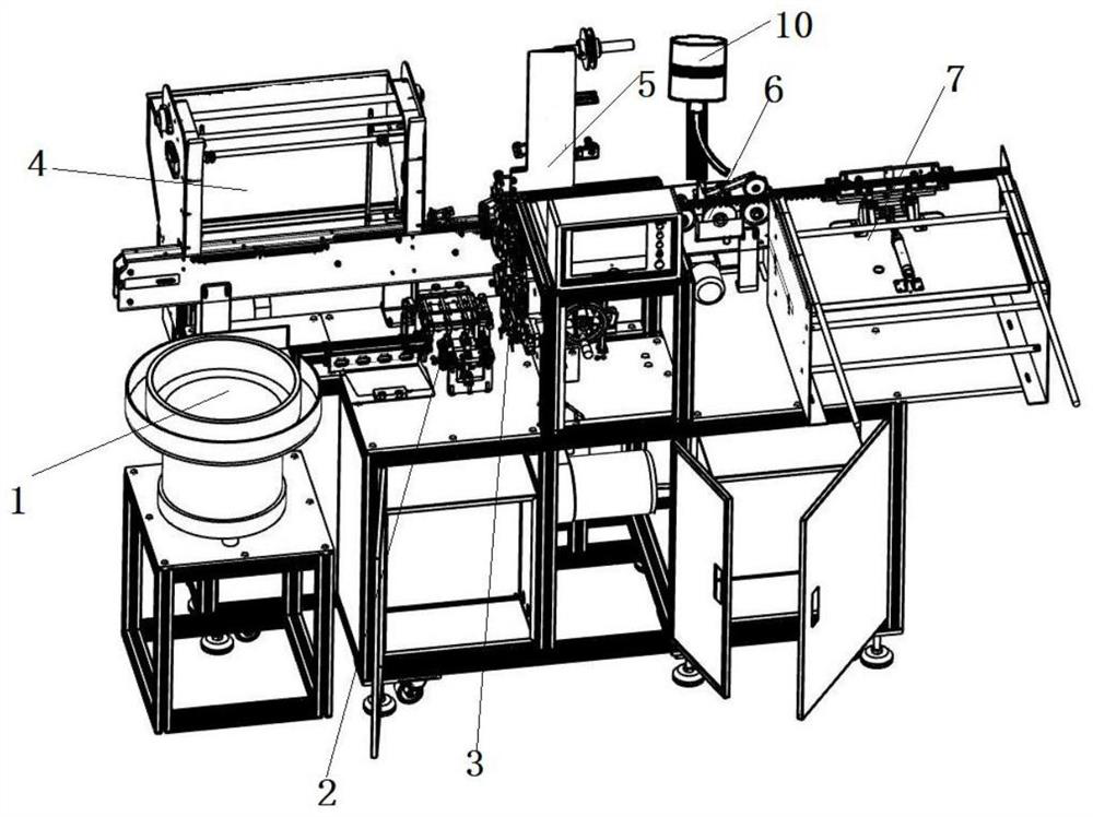 Full-automatic loading chip mounter for metal carrier inductor