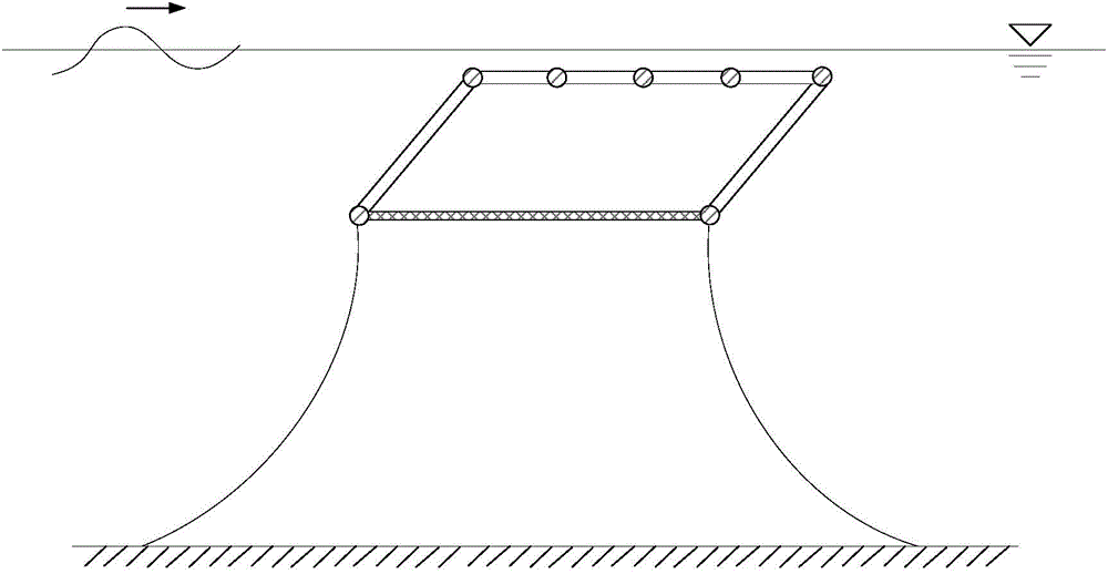 Deformable combined floating wave-resisting device