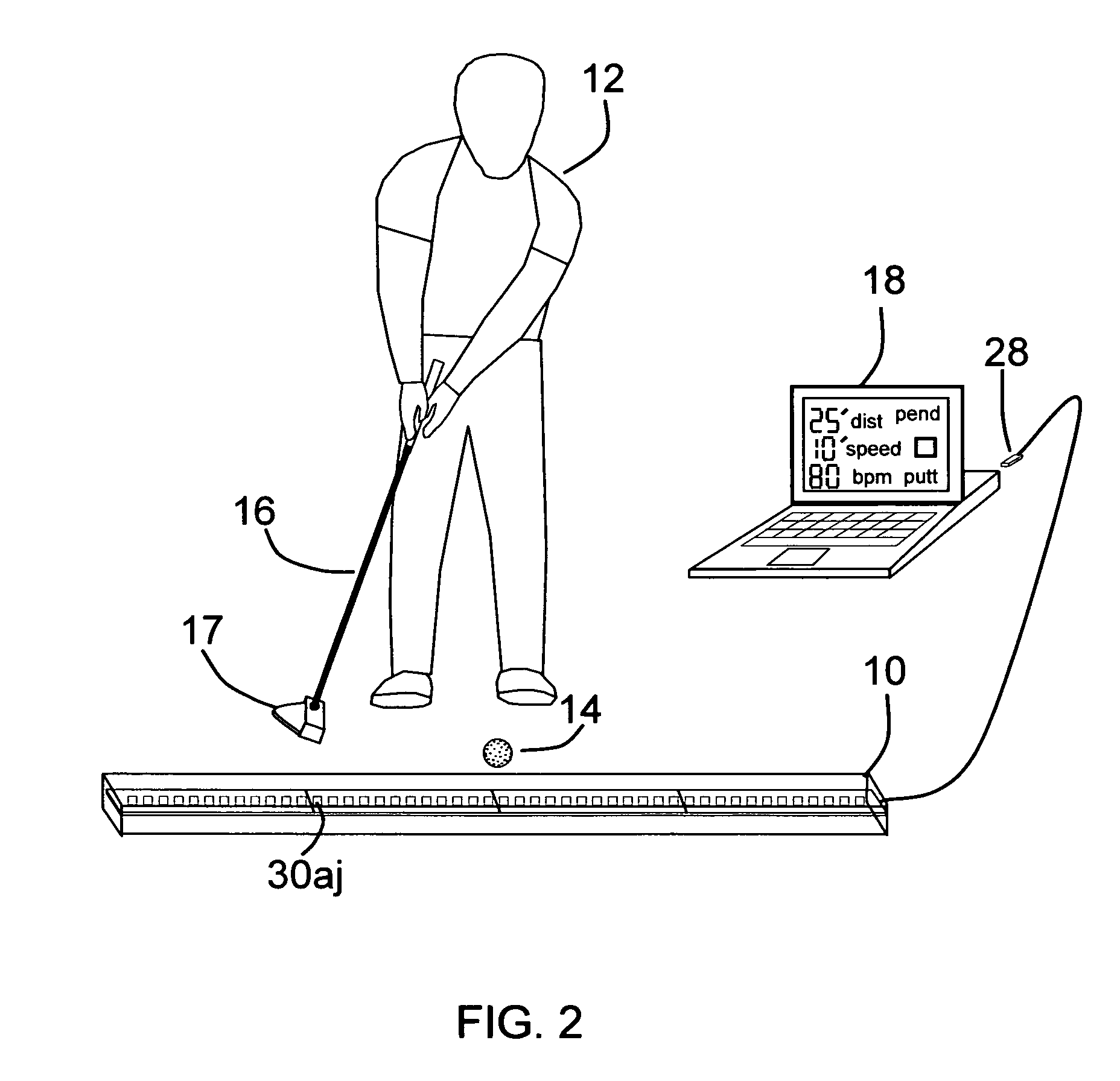 Pendulum putting stroke training aid