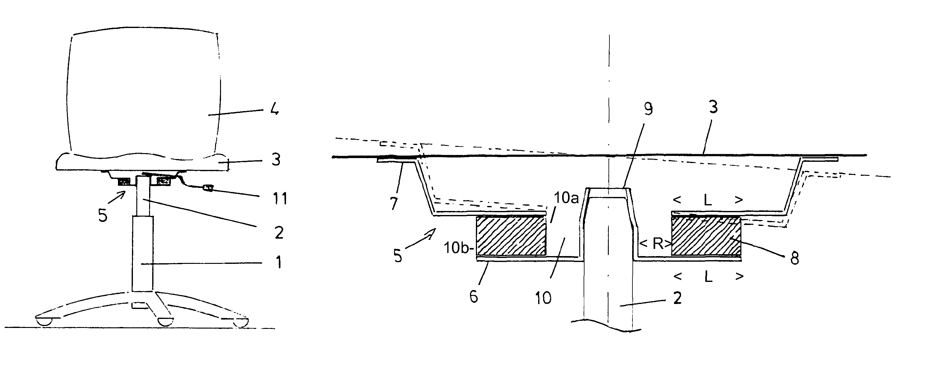 Tilting device for a chair