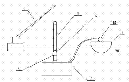 Device and method for installing deep sea submarine storage tank