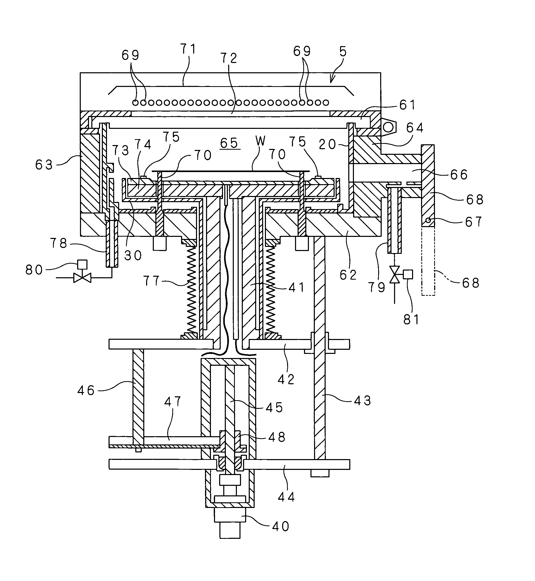 Heat treatment apparatus by means of light irradiation