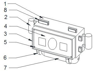 Intelligent detection device for heading direction of heading work face