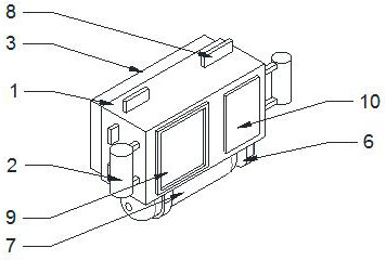 Intelligent detection device for heading direction of heading work face