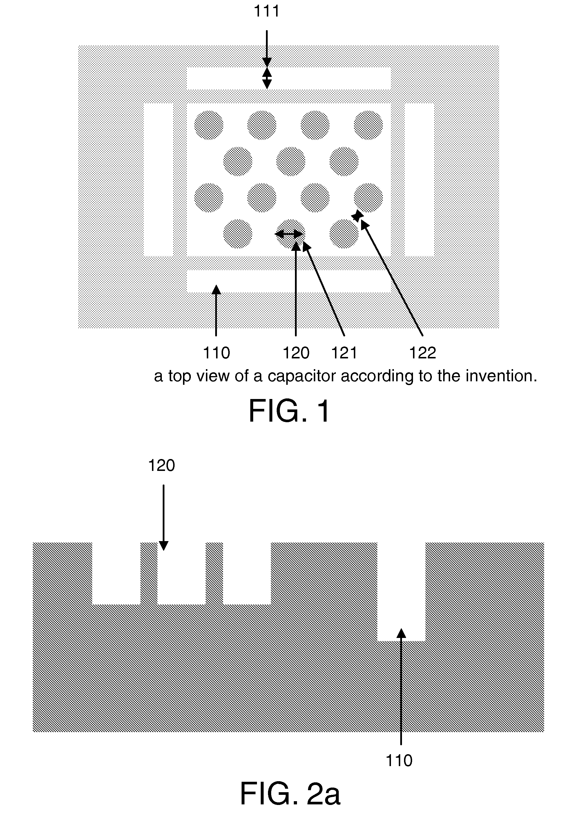 Ultra high density capacity comprising pillar-shaped capacitors formed on both sides of a substrate