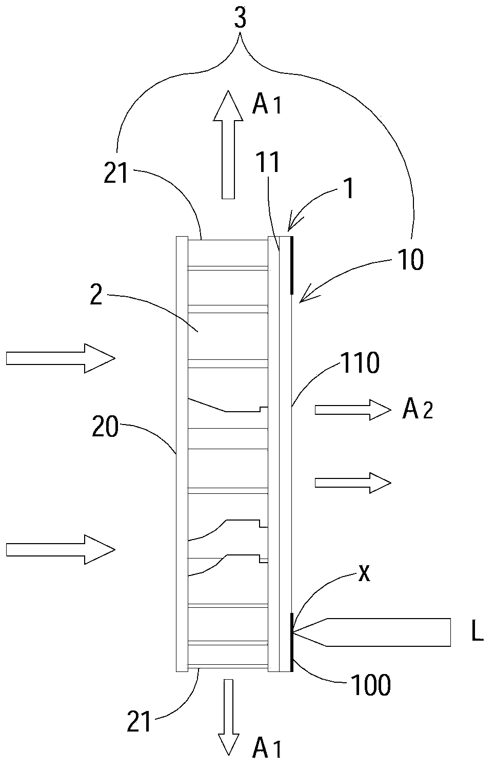 Fluorescent rotating wheel heat dissipating module of laser projection system