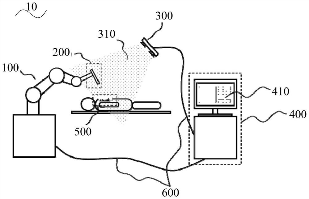 Nailing surgical robot system based on surface tracking and control method