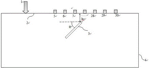 Method for detecting internal crack positions of structure body by using Rayleigh wave