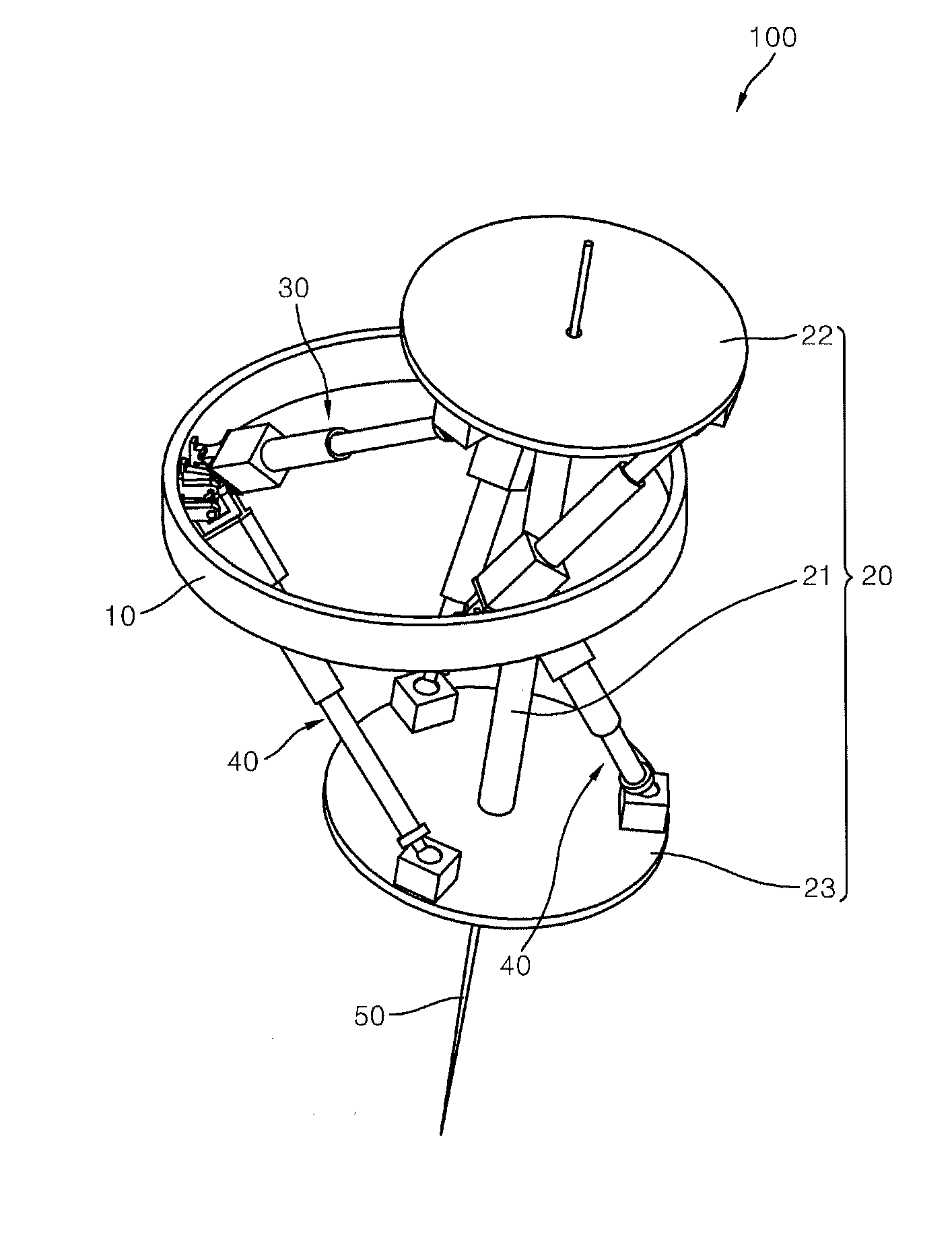 Needle-coupled parallel mechanism