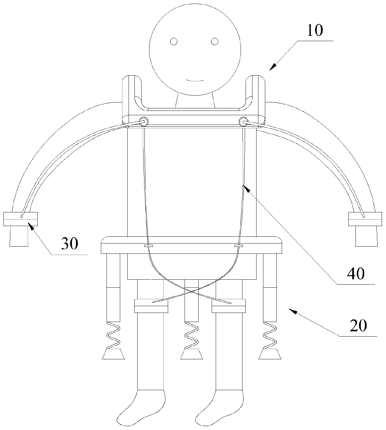 A device for training children's limb coordination ability