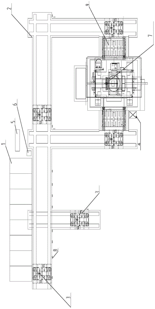 Fully automatic wireless mold changing vehicle and system for presses